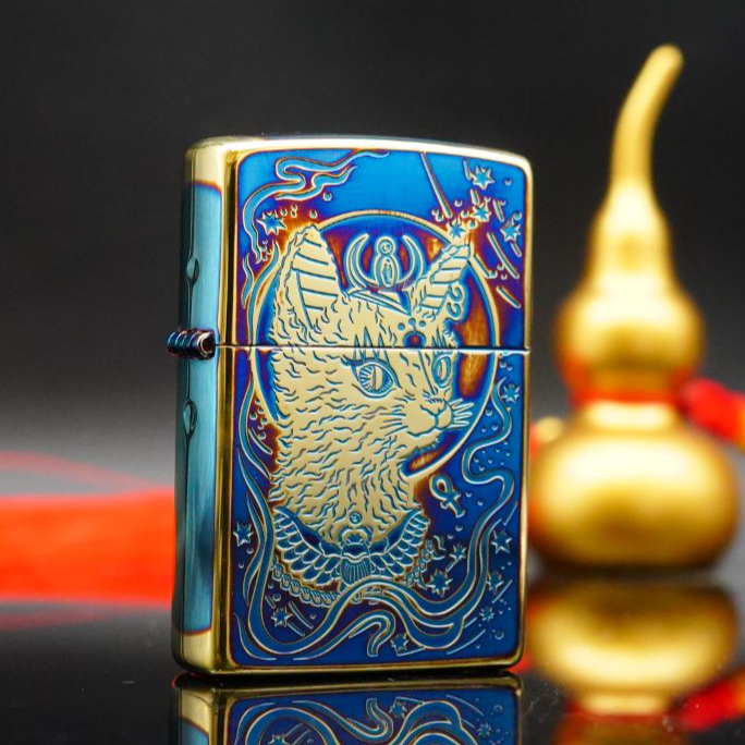 ZIPPO/之宝打火机XF中版烤蓝猫母巴特斯TC9902DK