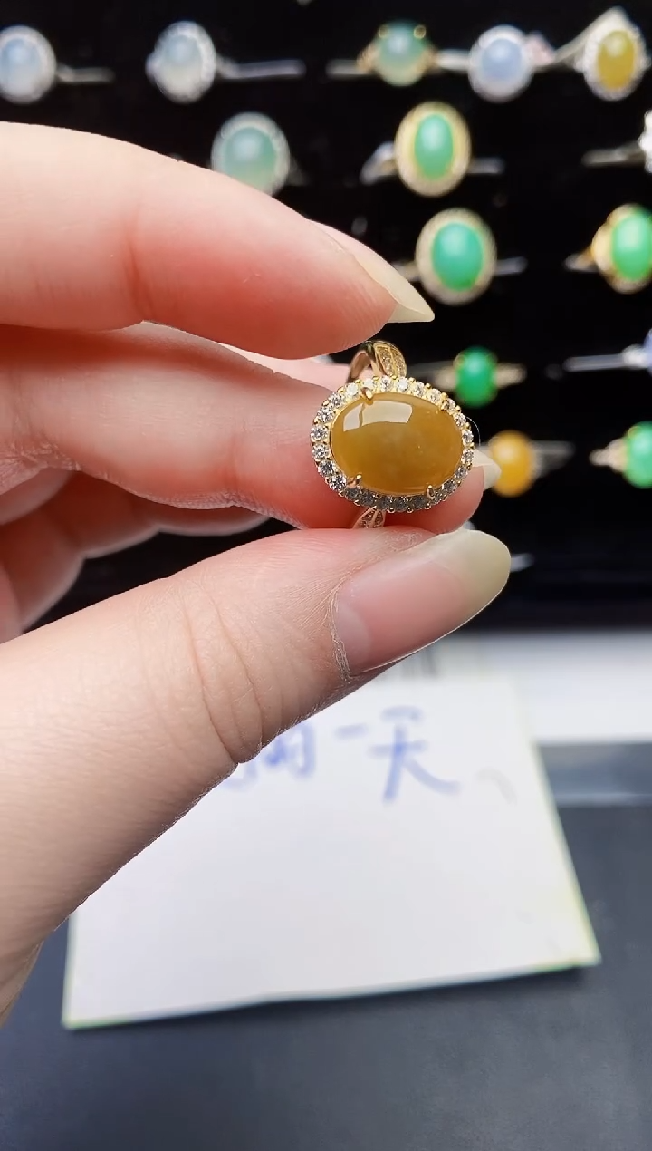 颈饰银S925镶嵌翡翠6459