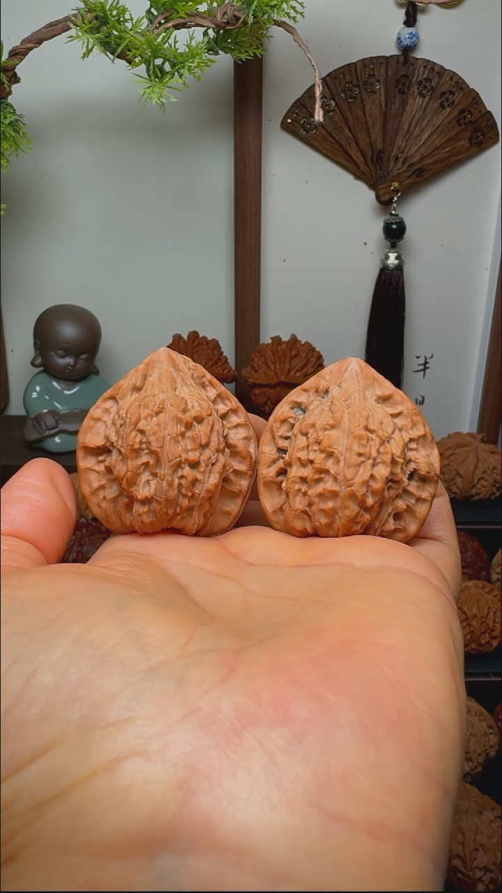 把件文玩核桃老款杨家坪公子帽货头 边41