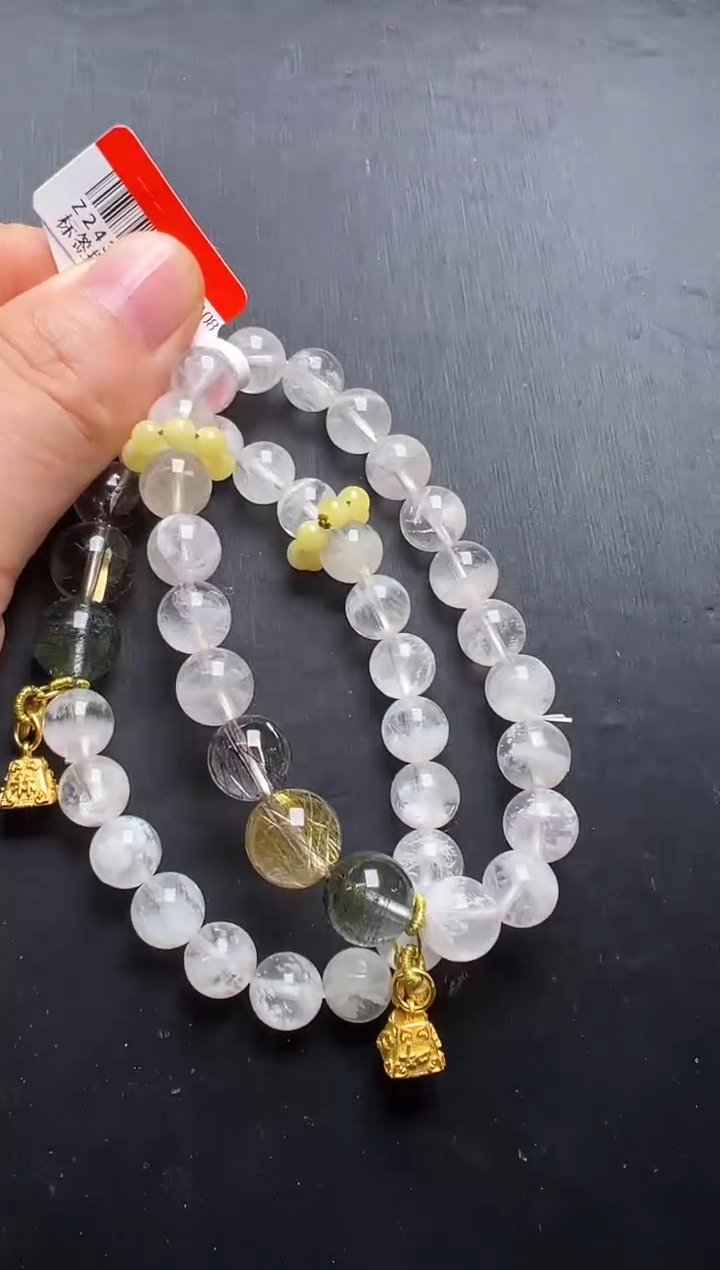 未镶嵌手串水晶雪花幽灵称心如意  手串 Z24355 多样性发一