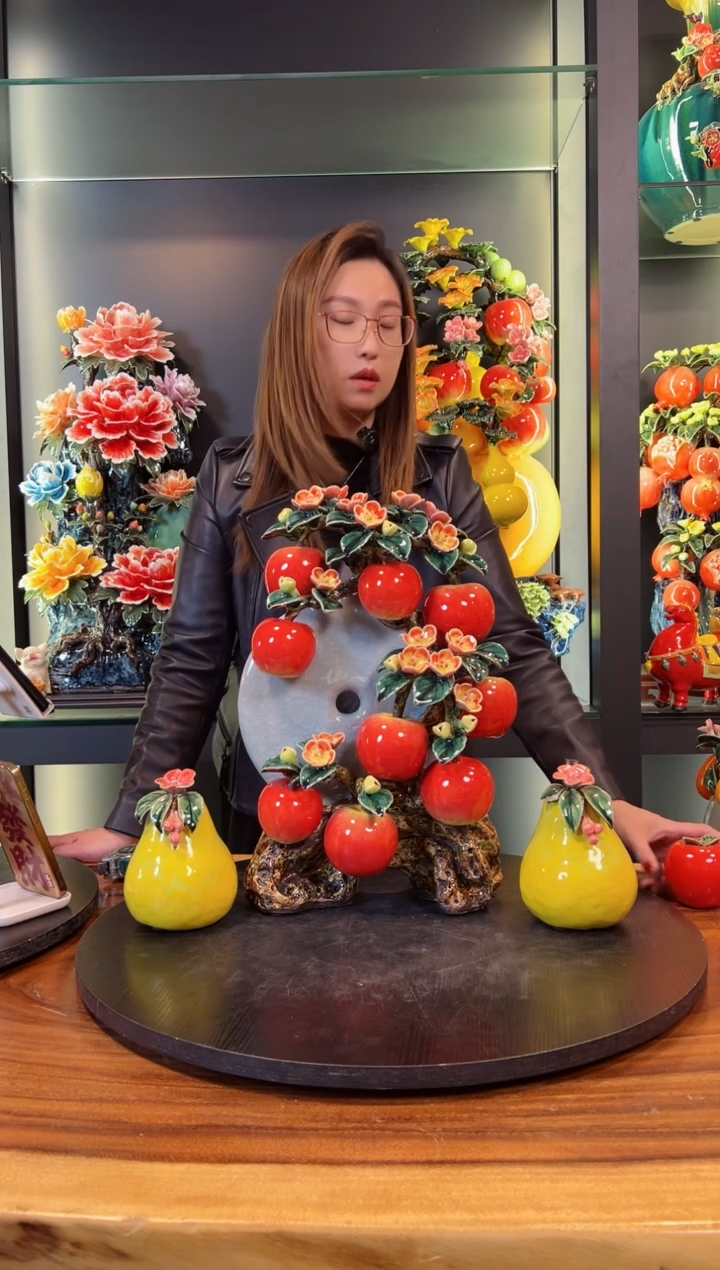 【闪购商品】泥塑玉环苹果陶瓷制品