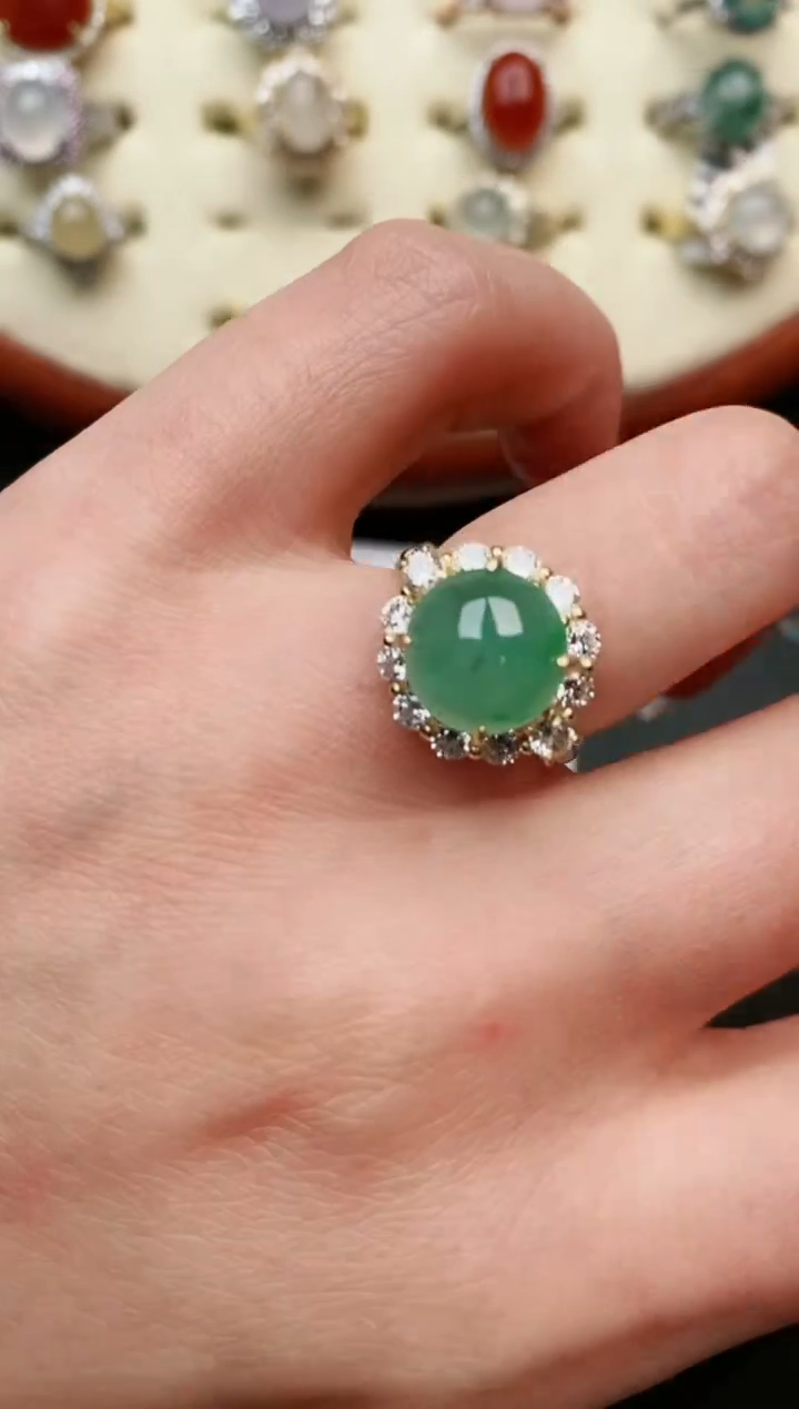 【闪购商品】翡翠戒指银S925镶嵌.....