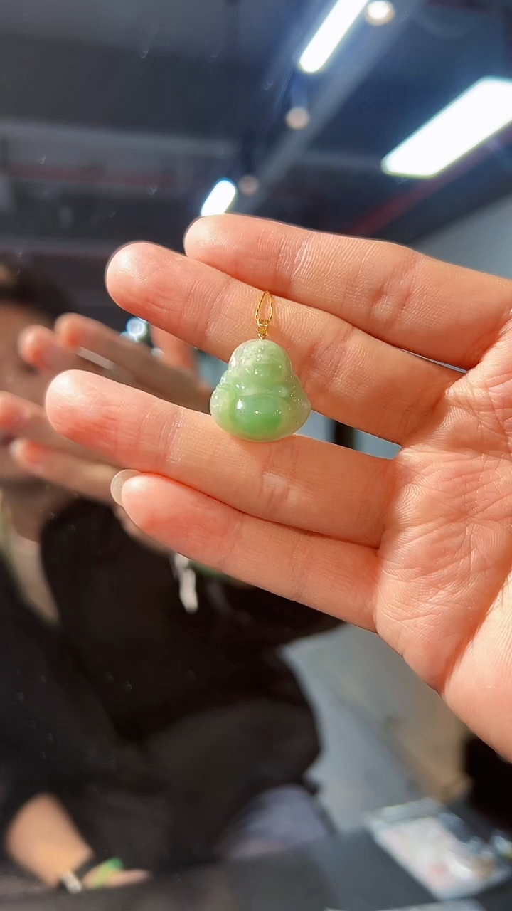 【闪购商品】翡翠颈饰18K金镶嵌缅料A货/支持复检/一件