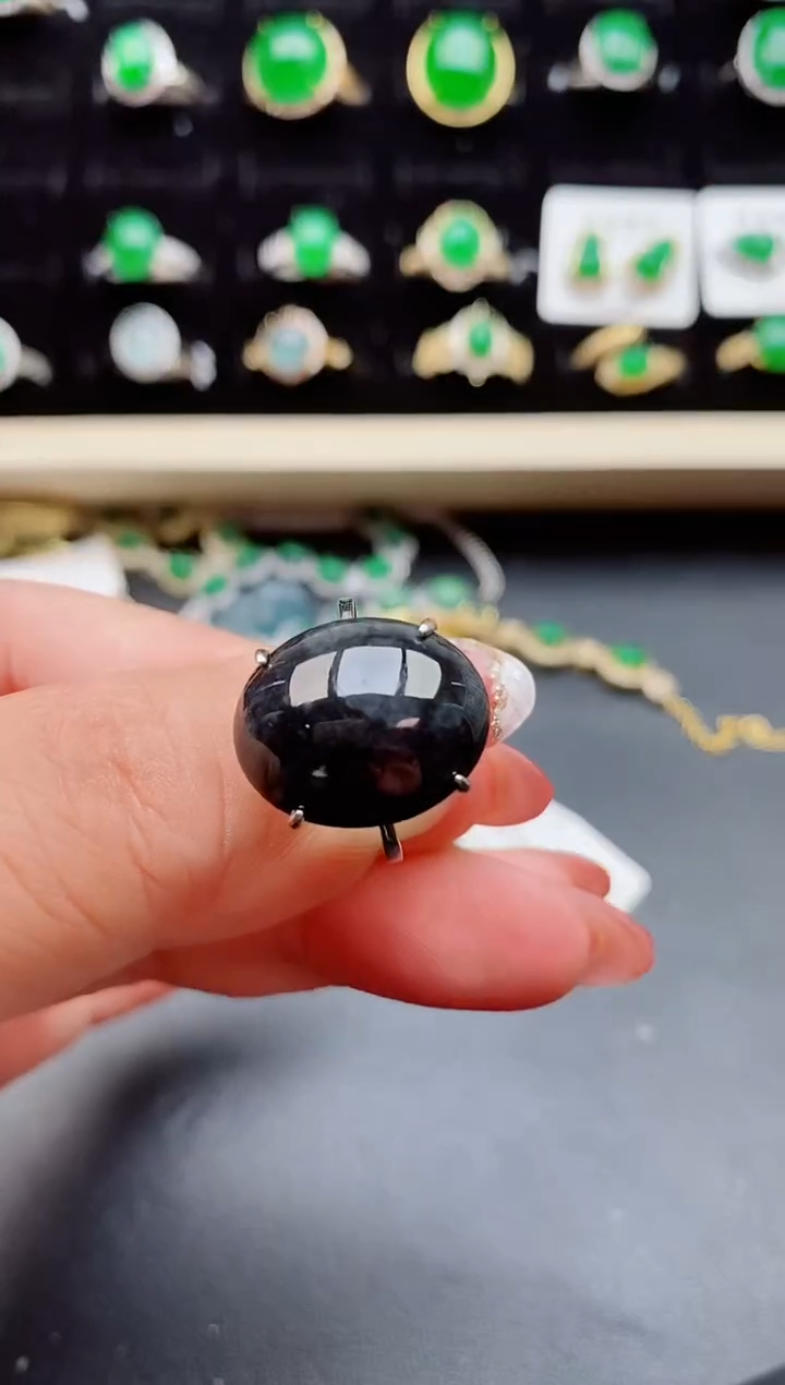 【闪购商品】翡翠戒指银S925镶嵌508050