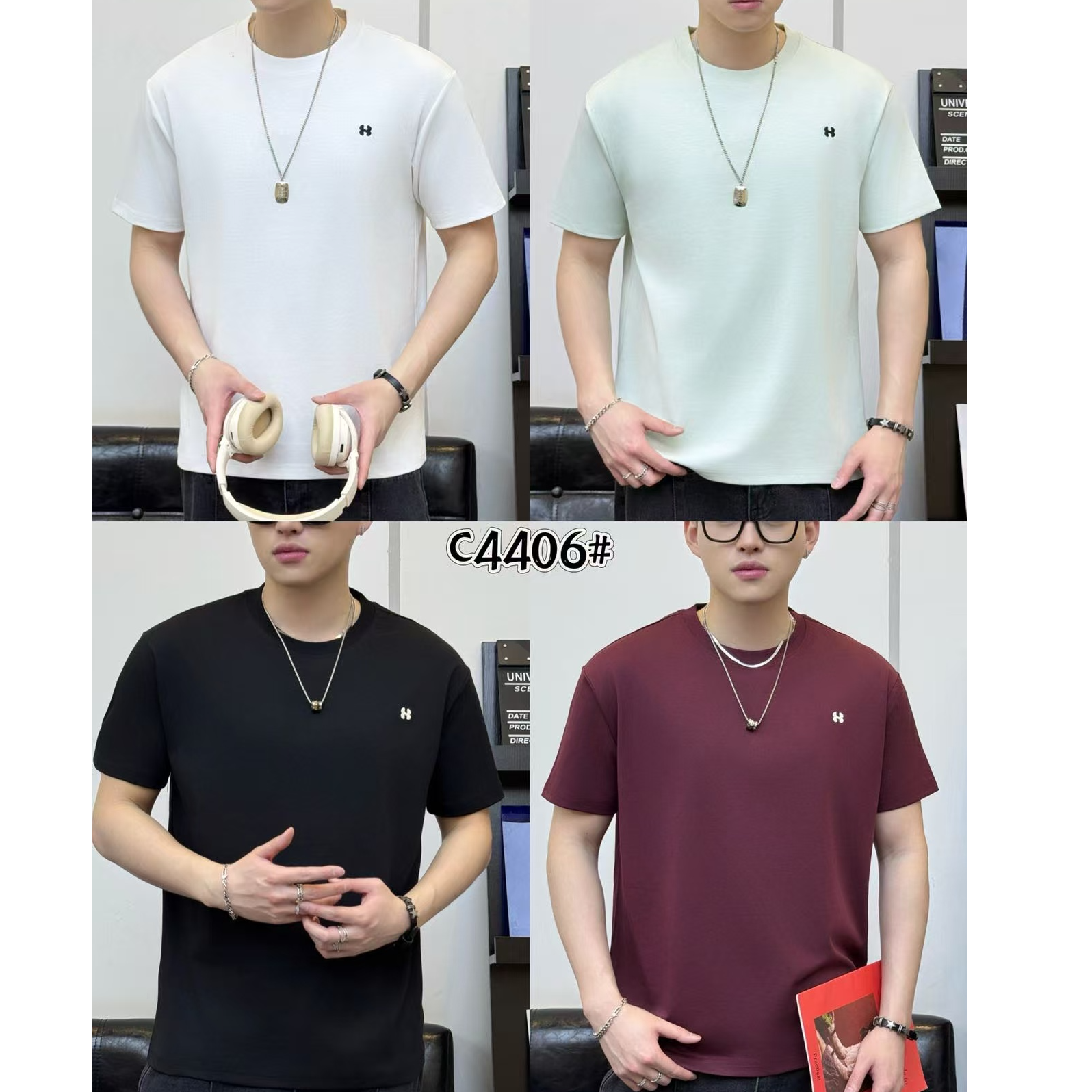 【卡蔻】4406夏季男士圆领T恤（衣长70左右）