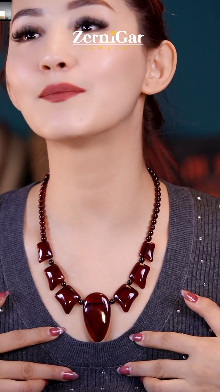 【闪购商品】琥珀颈饰未镶嵌天然琥珀项链