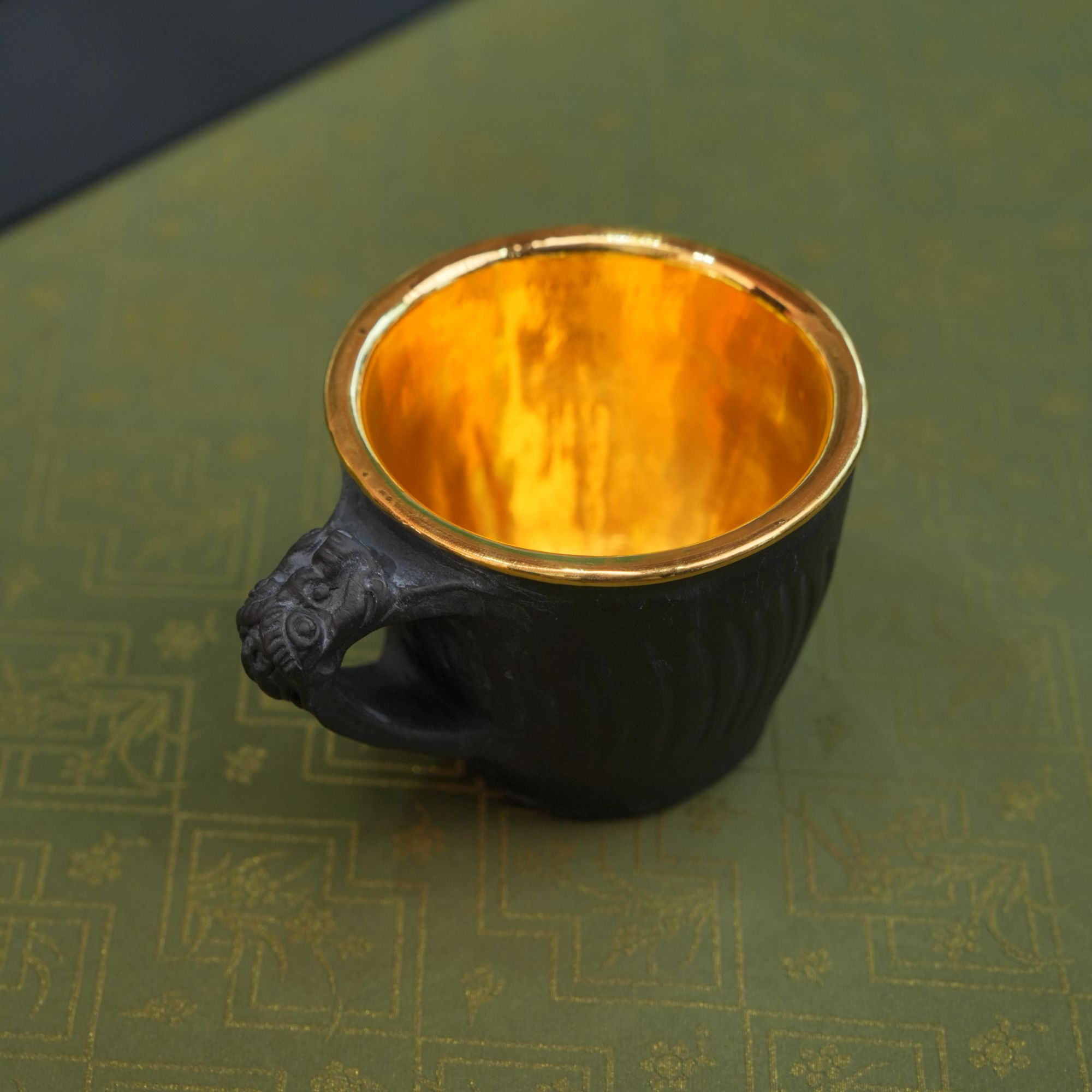 吾佳 水麒麟黑陶杯 随心发 茶道配件主图为准