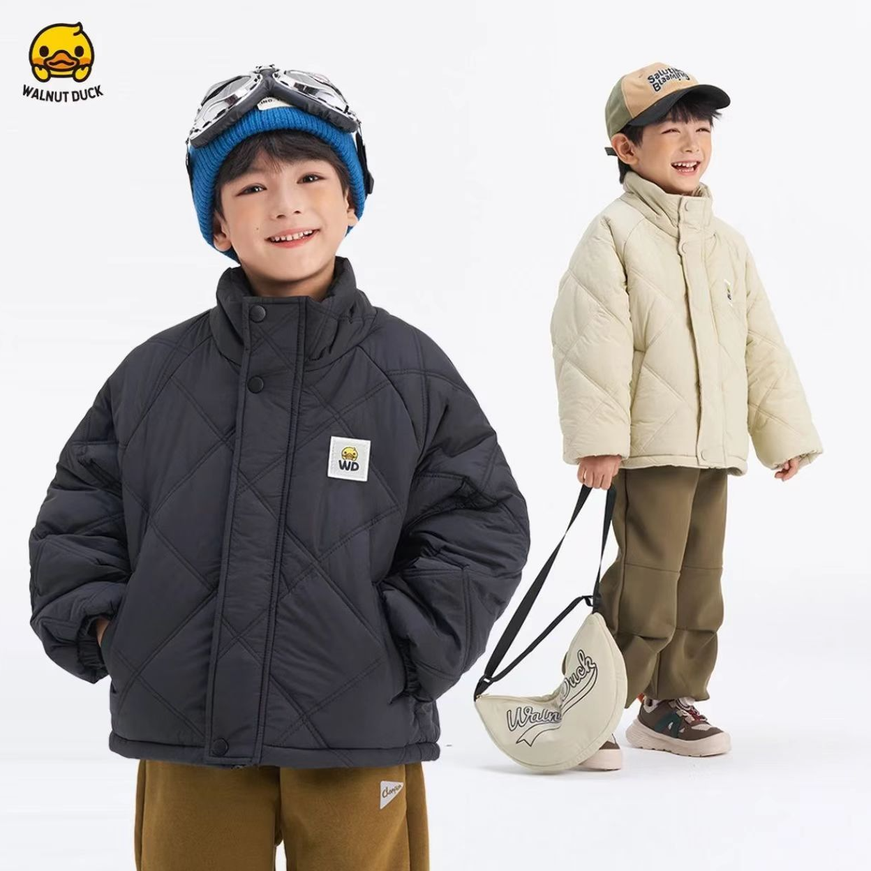 2025冬季新款小黄鸭时尚保暖轻盈立领棉服Y5F012