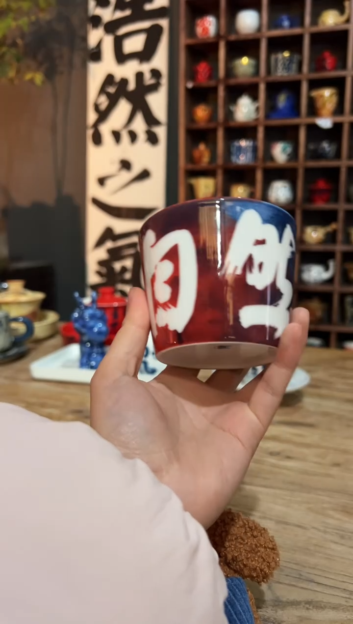 观云听雨原创手绘茶具