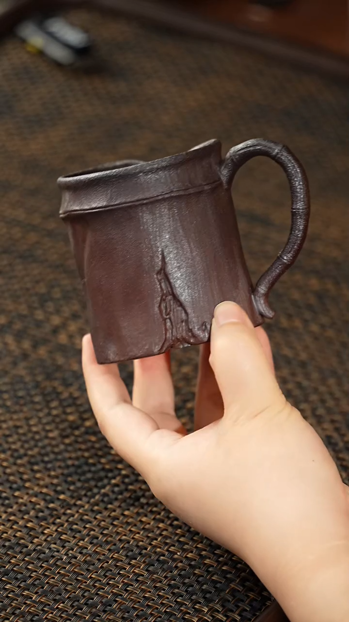 【闪购商品】紫砂茶杯福利紫砂柴烧树桩手把