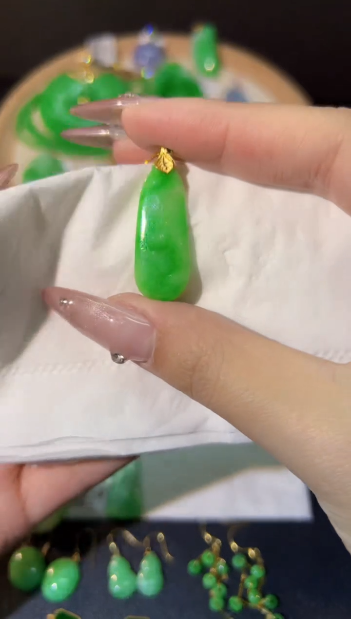 【闪购商品】翡翠颈饰18K金镶嵌Y缅料A货/支持复检/一件