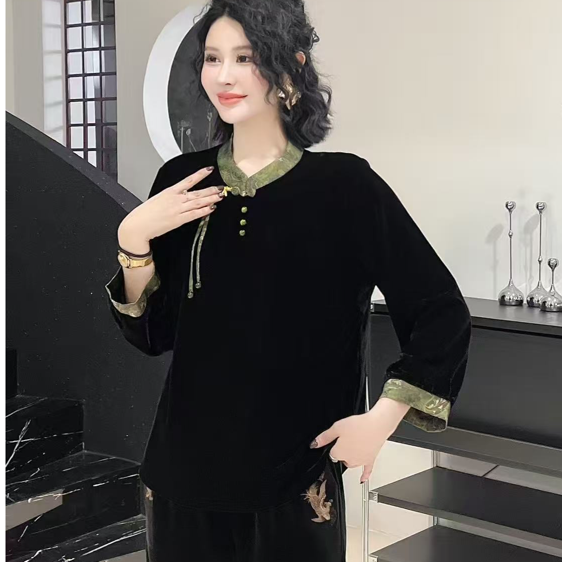 中老年女装秋冬新中式上衣气质大方妈妈装MSXG5151