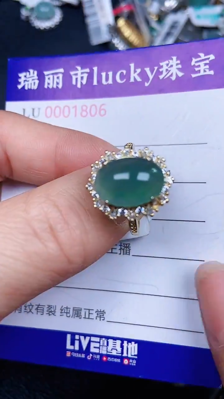 颈饰银S925镶嵌翡翠1806