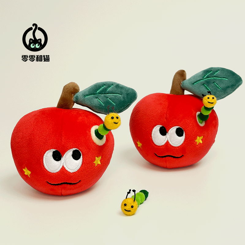 零零和猫原创爆款惊喜平安夜红苹果挂件毛绒圣诞节送女友生日礼物