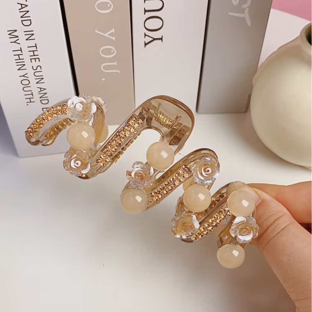 法式抓夹森系瑞丽风女仙女风发夹小抓夹百搭时尚头饰大抓夹