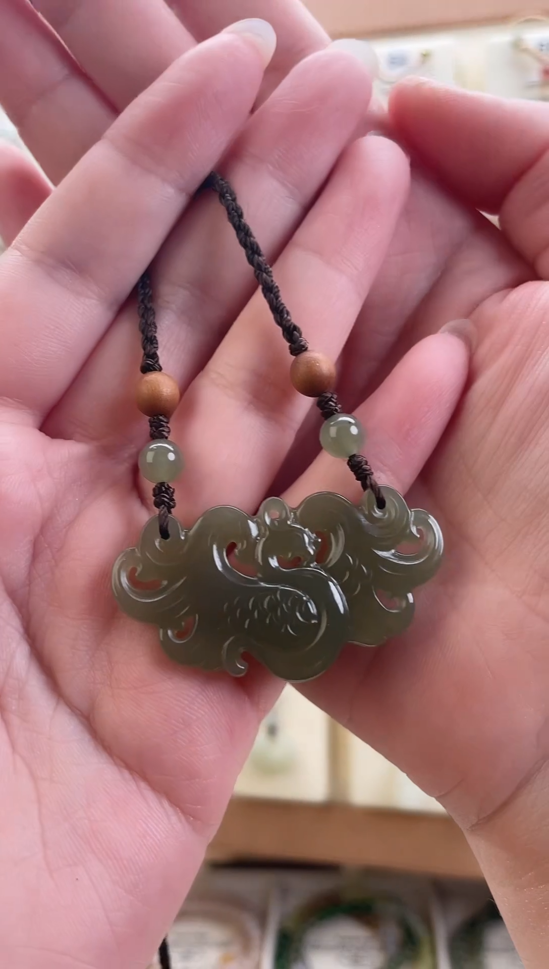 【闪购商品】和田玉颈饰未镶嵌和田玉镂空凤鸟纹玉佩