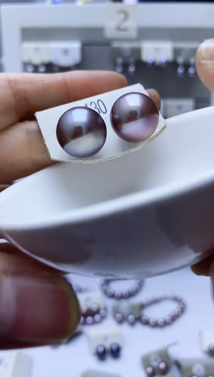 【闪购商品】淡水珍珠耳饰银S925镶嵌130