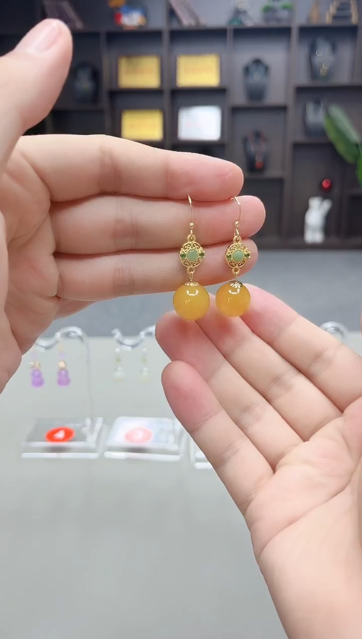 未镶嵌耳饰玛瑙/玉髓202000