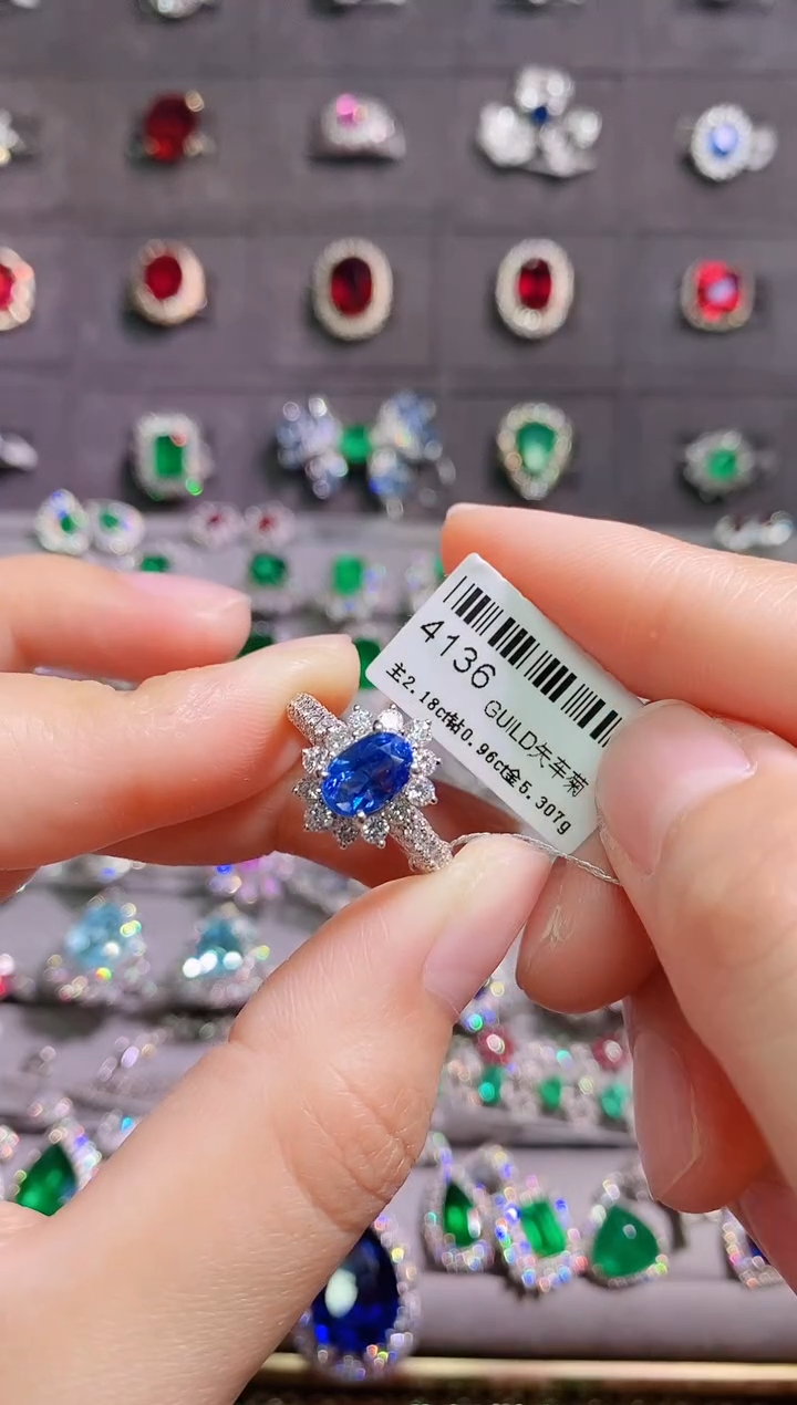 【闪购商品】蓝宝石PT900镶嵌铂Pt900镶嵌1
