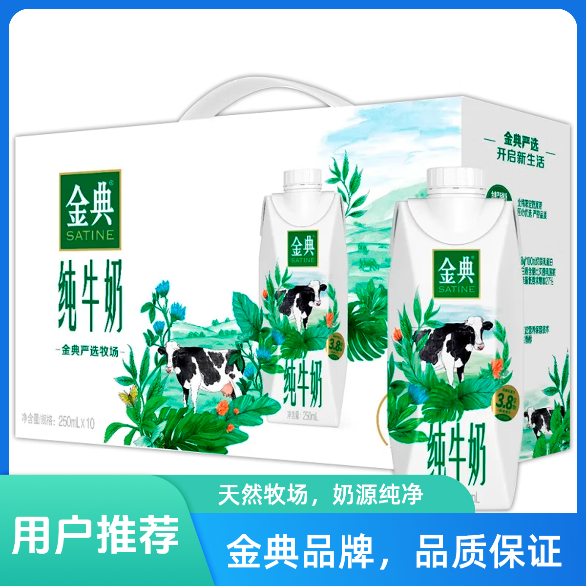 9月产伊利金典纯牛奶梦幻盖250ml*10