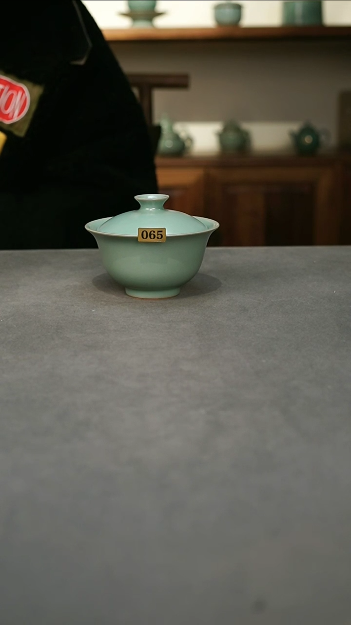 【闪购商品】君子汝瓷【福利】手签两财元宝盖碗065