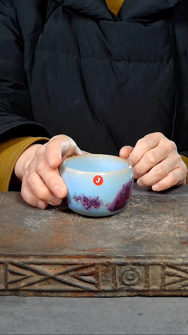 【闪购商品】钧瓷窑变主人杯卧足