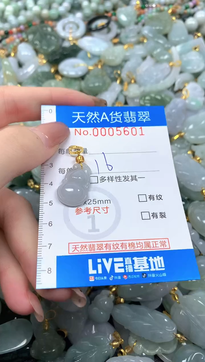 颈饰未镶嵌翡翠净货挂件-5601