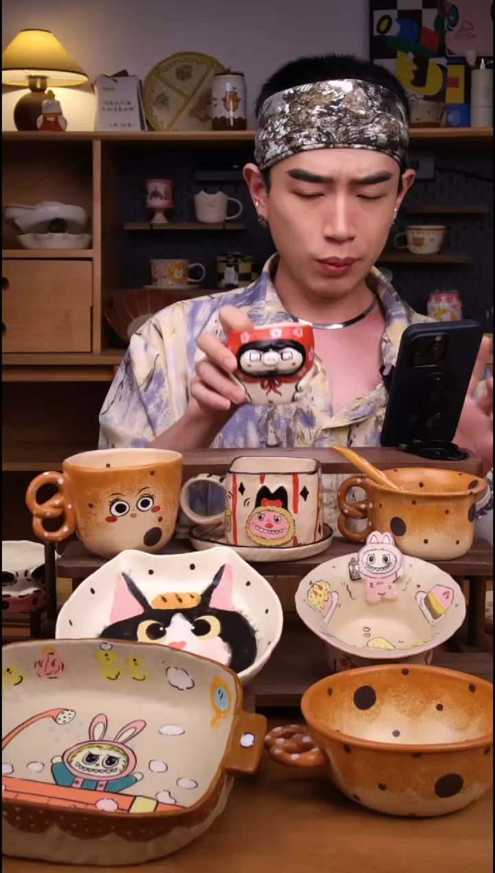 杯子景德镇可爱设计师款陶瓷