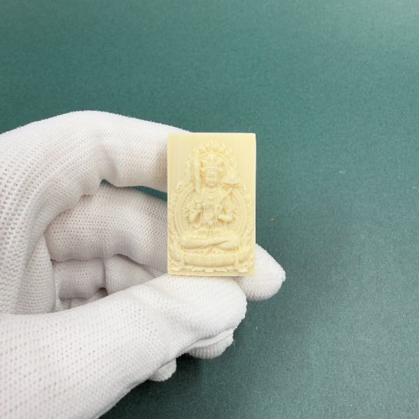 E6486天然猛犸牙雕刻牌 支持鉴定 假一罚四