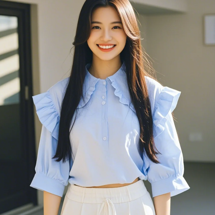 新款早春气质设计感时尚百搭小众女装上衣（1001-1100）