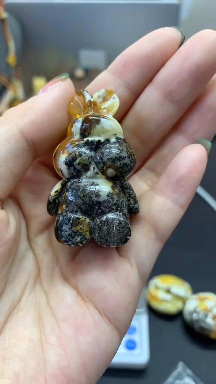 未镶嵌琥珀珠宝奇石汤*2809）7发1