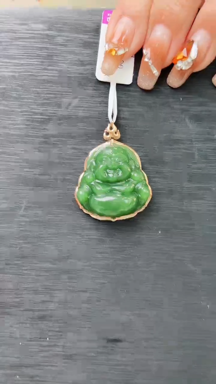 【闪购商品】和田玉吊坠18K金镶嵌吊坠