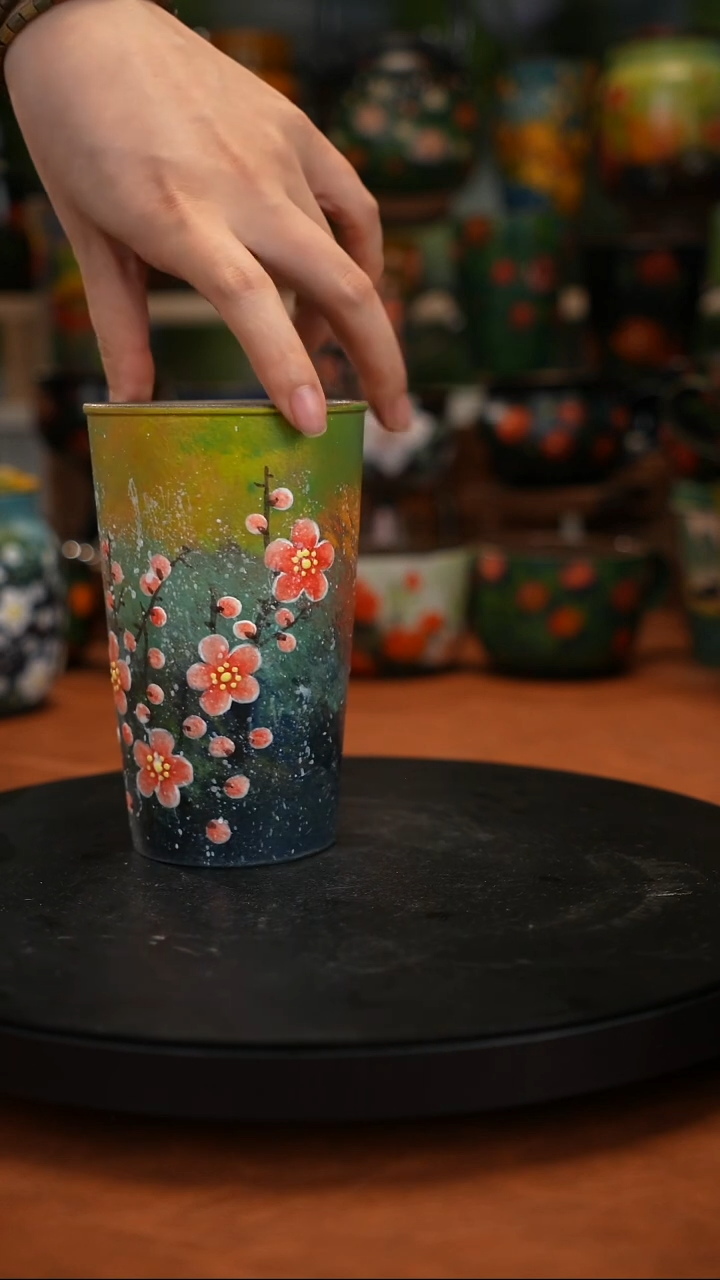 紫砂油画手绘釉 下彩