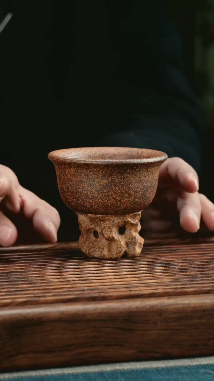 【闪购商品】紫砂茶杯太湖石柴烧