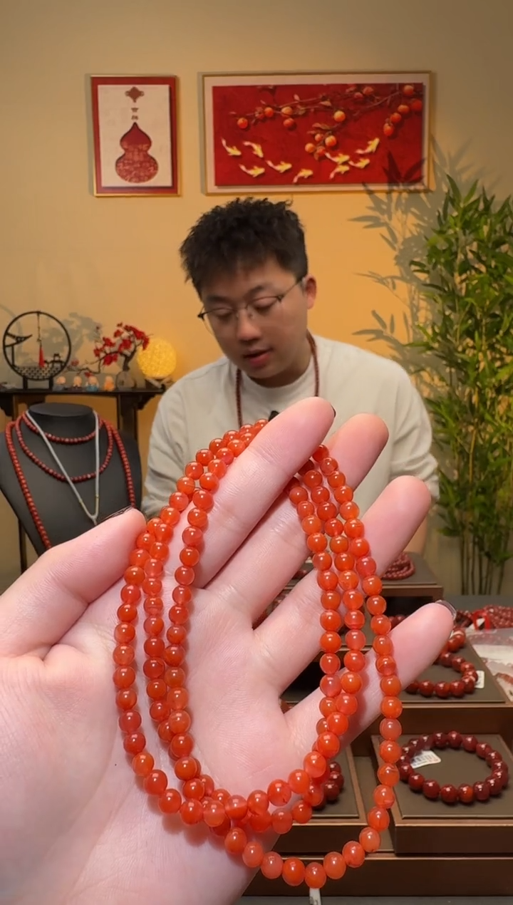 【闪购商品】南红玛瑙手链未镶嵌一条约5mm 多样性发货