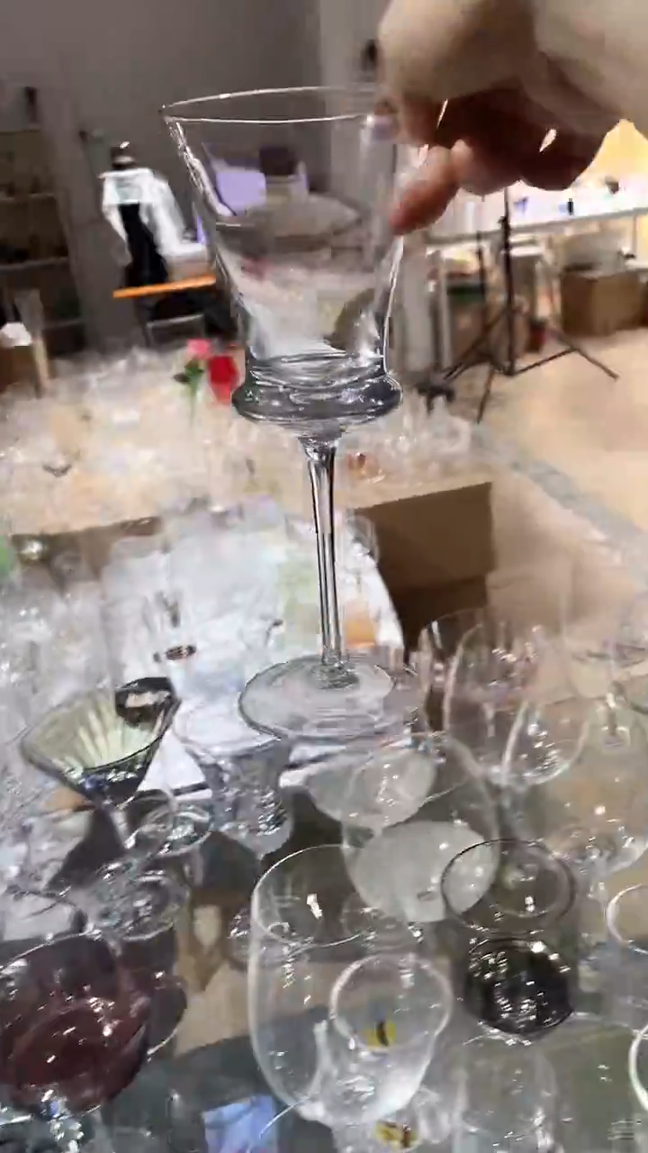 【闪购商品】水晶玻璃2只喇叭花红酒杯