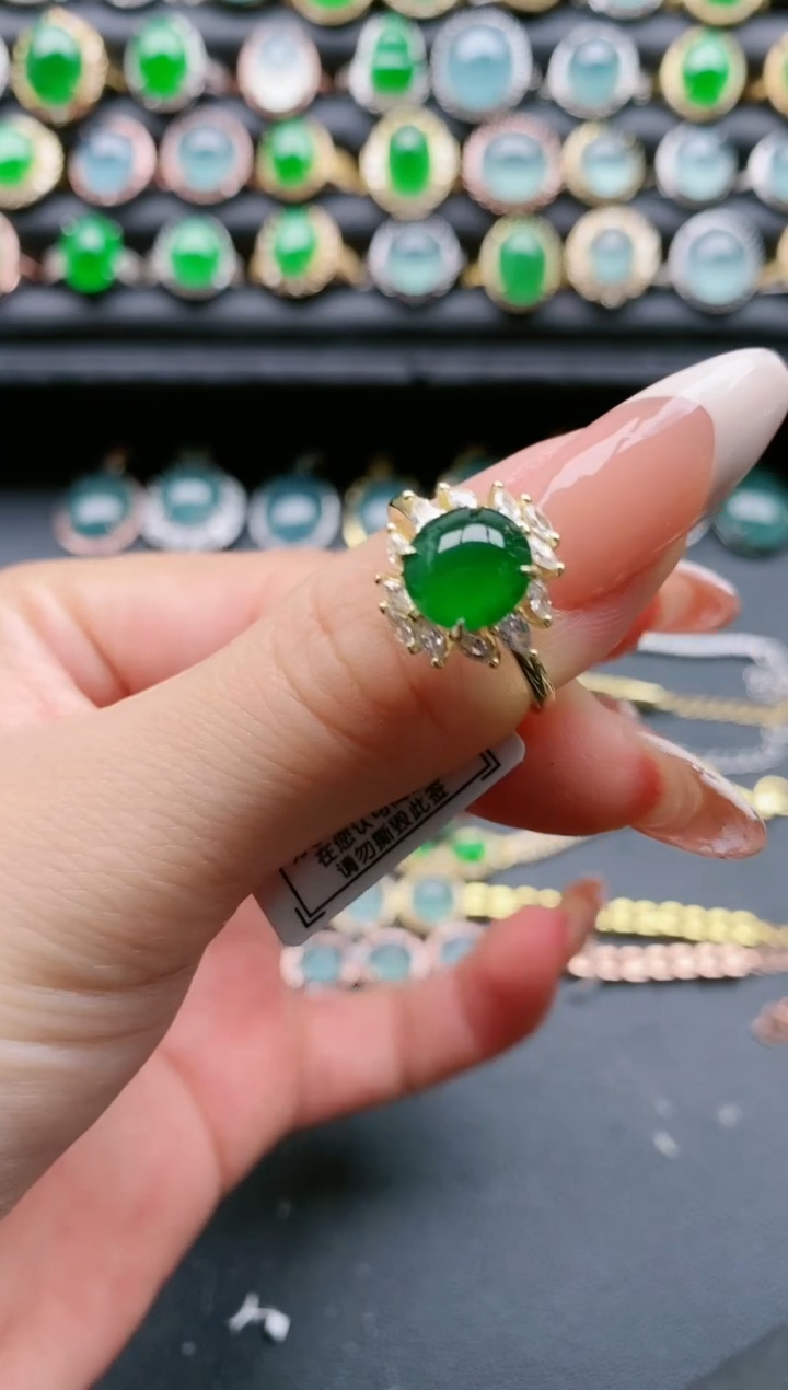 【闪购商品】翡翠戒指银S925镶嵌11111111