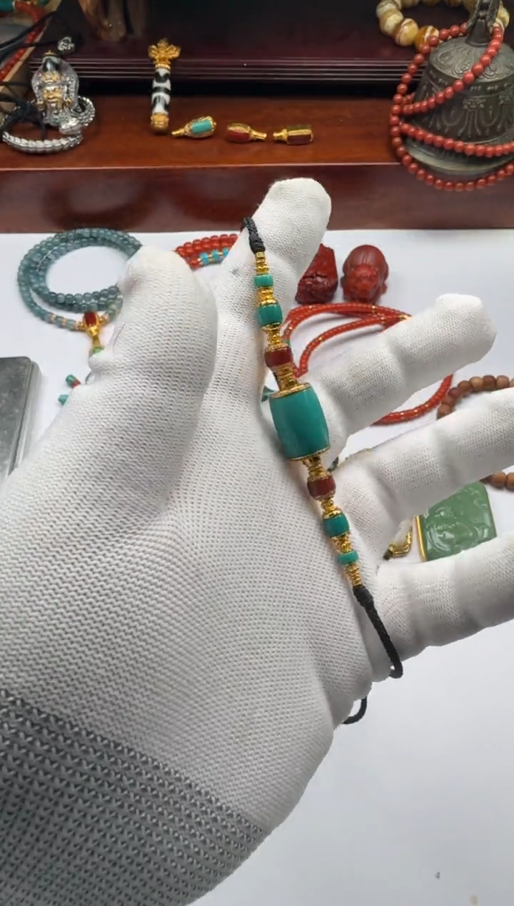 【闪购商品】绿松石配饰配饰18K金镶嵌配饰配饰