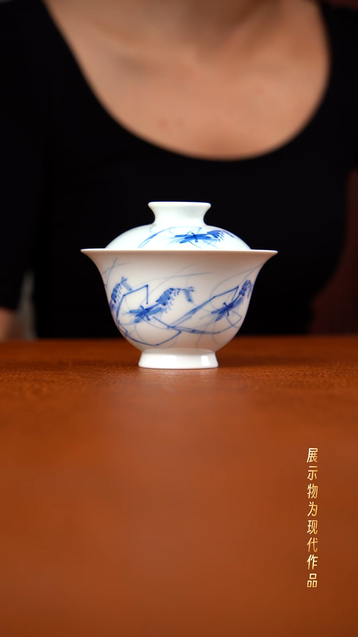 杯子童英志手绘 虾趣