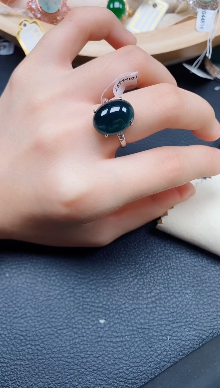【闪购商品】翡翠戒指银S925镶嵌翡翠