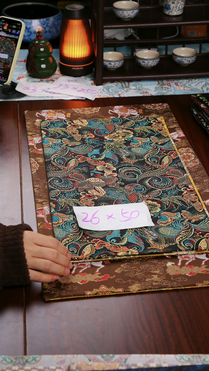 【福利蝴蝶花双面】中国风干泡织锦茶席26*50