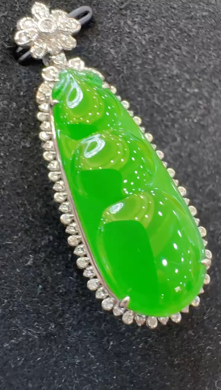 翡翠18K金镶嵌吊坠(不含链)多样性团购发一件
