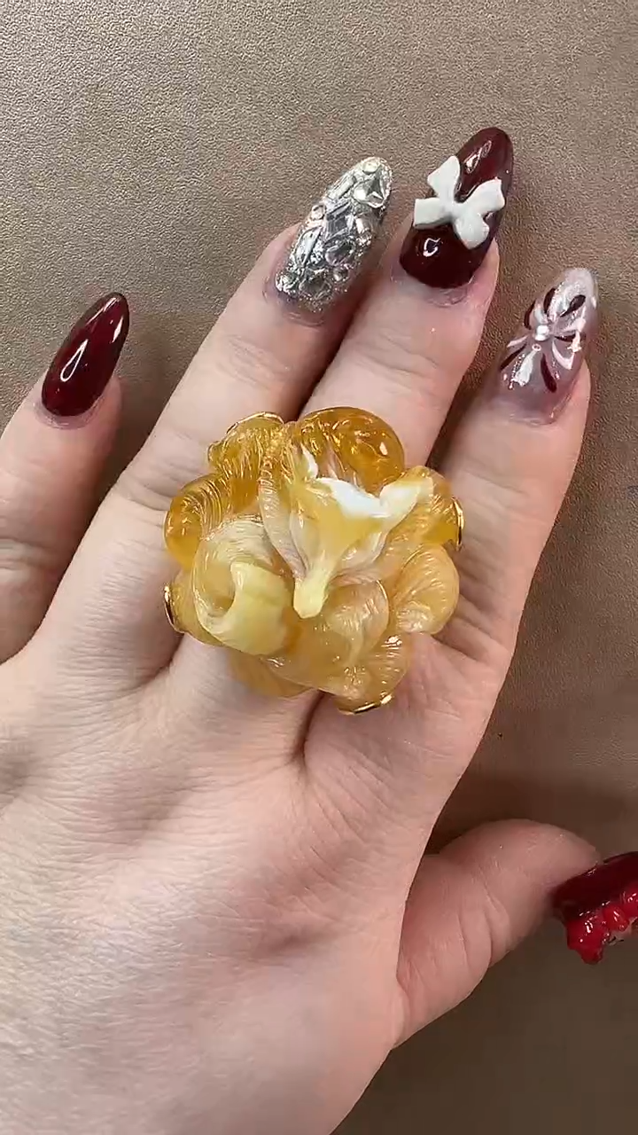 【闪购商品】琥珀戒指未镶嵌戒指