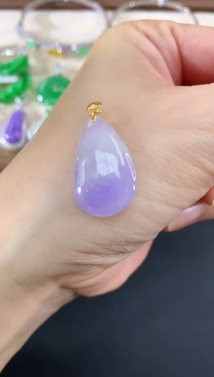 吊坠(不含链)18K金镶嵌翡翠5|650