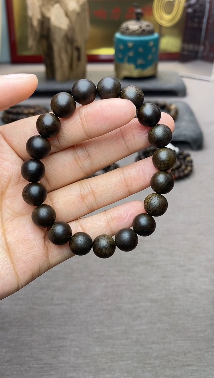 【闪购商品】沉香手串芽庄白棋10沉水单圈