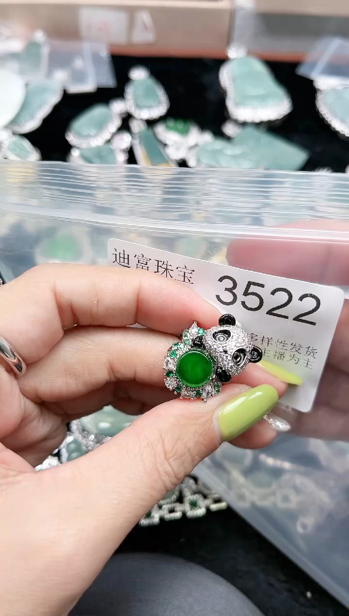 【闪购商品】翡翠颈饰未镶嵌赠皮绳3522