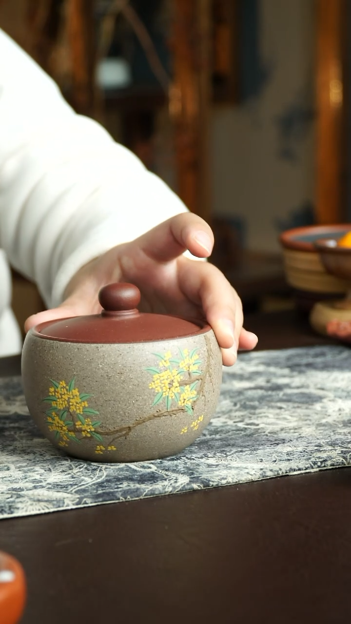 茶杯紫砂35号 特惠茶叶罐 宜兴紫砂原矿作品