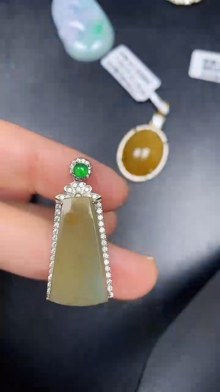 银S925镶嵌戒指翡翠1340