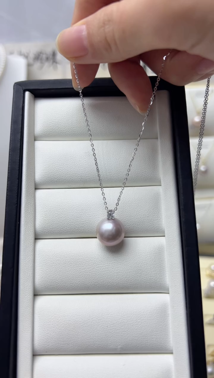 【闪购商品】淡水珍珠吊坠(赠链)银S925镶嵌TX-曼塔玫瑰粉