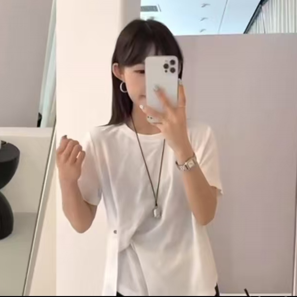 0615-65 女款气质时尚设计感短袖T恤  DY 81253